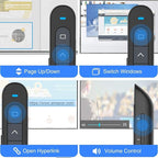 Norwii N76 Rechargeable Presentation clicker with Pointer, Long Range Presentation Remote, Wireless Presenter for PowerPoint Presentations, Slide Control (Black with Red Light)