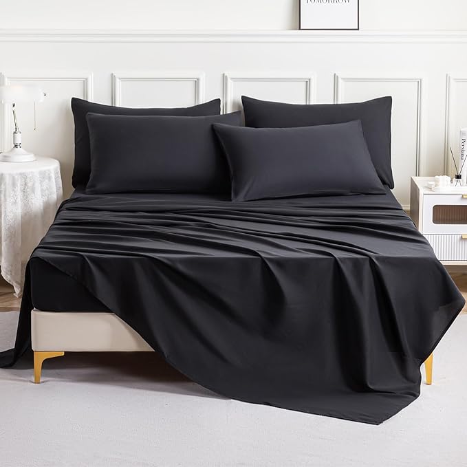 Lavisun Twin Flat Sheets Only, 6 Pack Soft Brushed Microfiber Bedding Sheets - Image 7