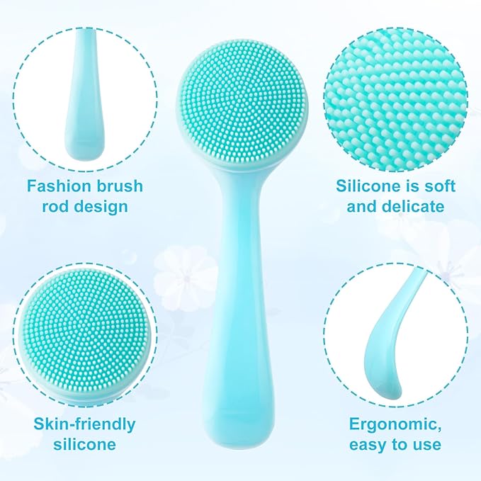 HINZIC 2 Pack Silicone Manual Facial Cleansing Brush, Skin Friendly Waterproof - Image 4