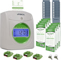 uPunch HN3540 Complete Small Business Start-Up Kit: AutoAlign Time Clock System with 400 Time Cards, 4 Ribbons, and 2 Racks