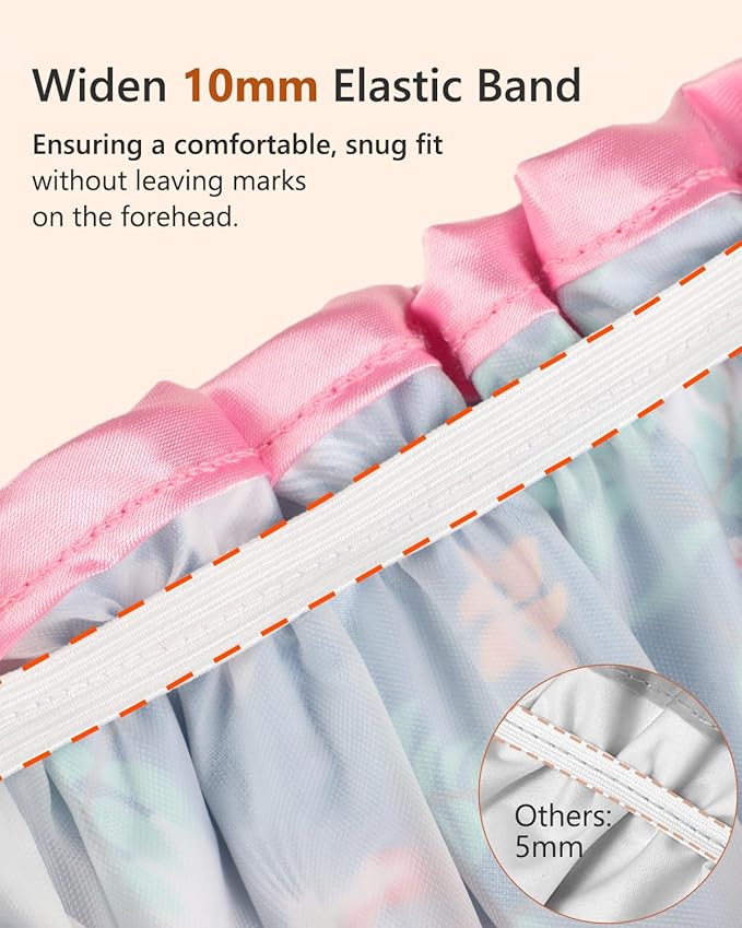 mikimini Flamingo Medium Shower Caps Pack of 2, Shower Cap - Image 3