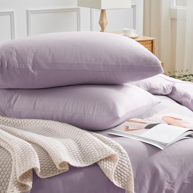 NEXHOME PRO Duvet Cover Set King Size Linen Feel Textured Organic Natural 100% - Image 5