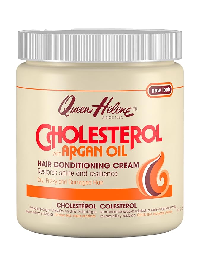 QUEEN HELENE Cholesterol Hair Conditioning Creme Argan Oil, 15 oz | Deep by Queen+Helene