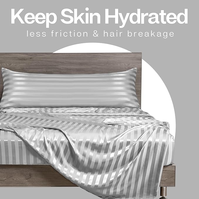 MR&HM Satin Body Pillow Cover, Soft and Breathable Body Pillow Case - Image 5