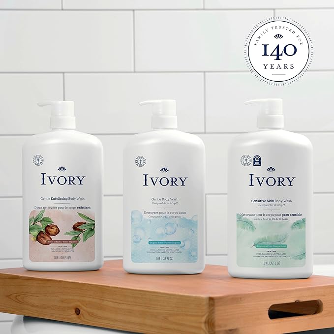 Ivory Body Wash, Designed for the Whole Family, Gentle Formula, Free of Heavy - Image 6