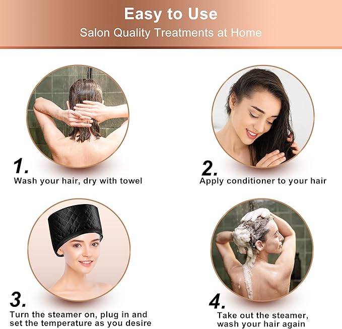 Heat Cap for Deep Conditioning, Ingeware Thermal Cap for Hair Steamer Cap for - Image 3