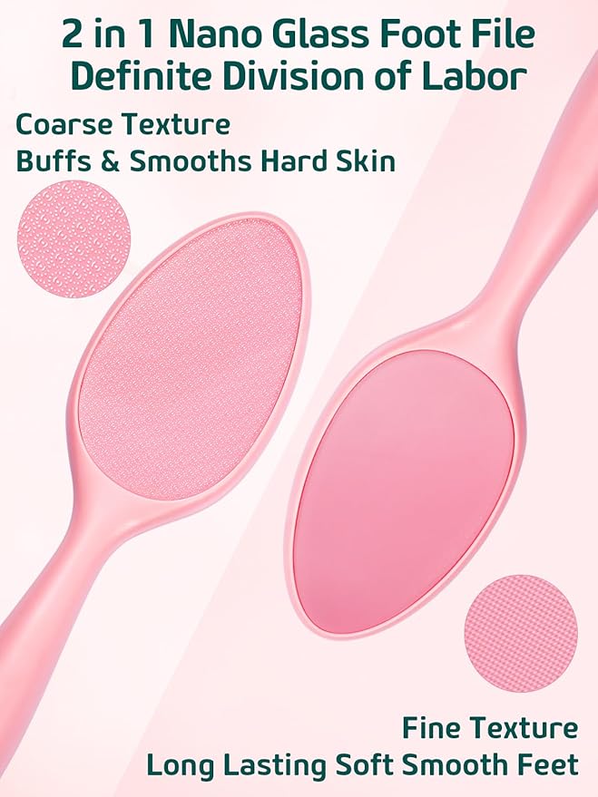 2-Sided Glass Foot File Callus Remover Without Drain Stand - Image 2