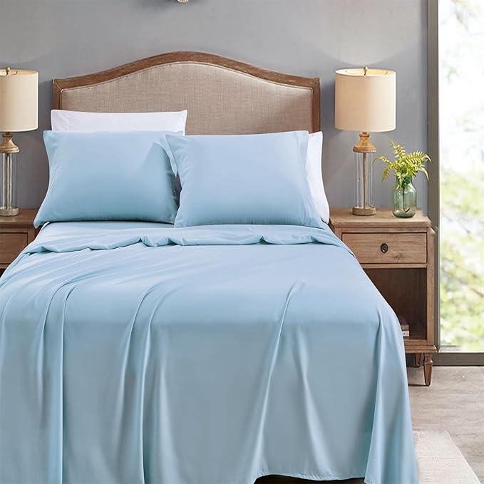 FreshCulture King Flat Sheets Only, Soft Microfiber Bedding Sheets - Image 2
