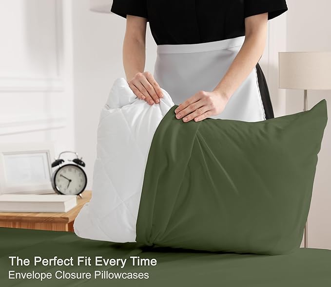 RUVANTI 100% Cotton Sheets – Twin XL Size Percale Bedding, Cooling & Breathable - Image 7