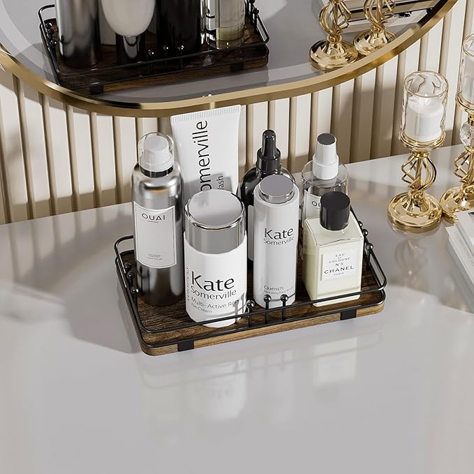 Bathroom Vanity Tray for Toiletries Makeup Perfume Candle Toilet Tank, Kitchen - Image 3