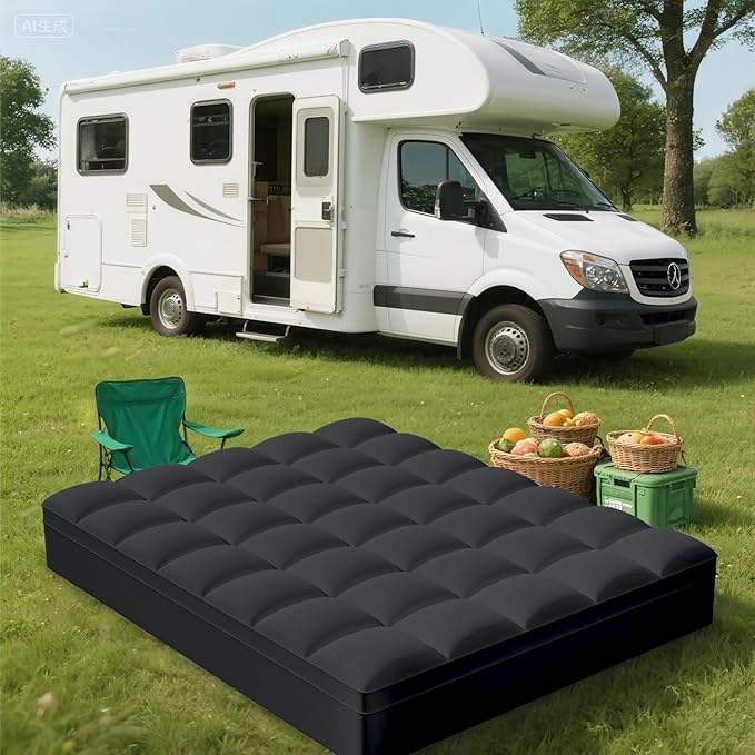 ELEMUSE RV Short Queen Black Mattress Topper - Image 3