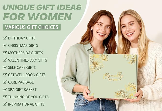 Birthday Gifts for Women, Gift Baskets for Women Self Care Spa Set, Get Well - Image 3