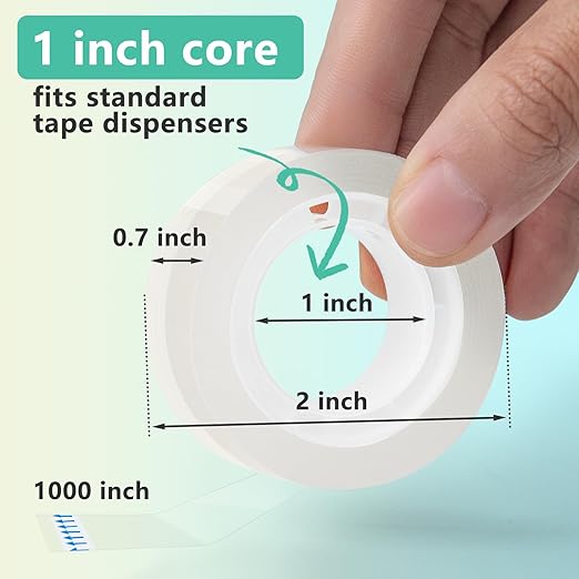 OWLKELA 4 Rolls Transparent Tape Refills, Clear Tape, All-Purpose Transparent Glossy Tape for Office, Home, School