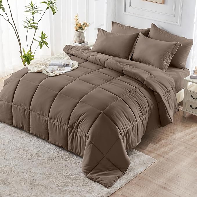 JOLLYVOGUE Full Comforter Set, Ultra-Soft Bed in a Bag Full Size 7 Pieces - Image 9