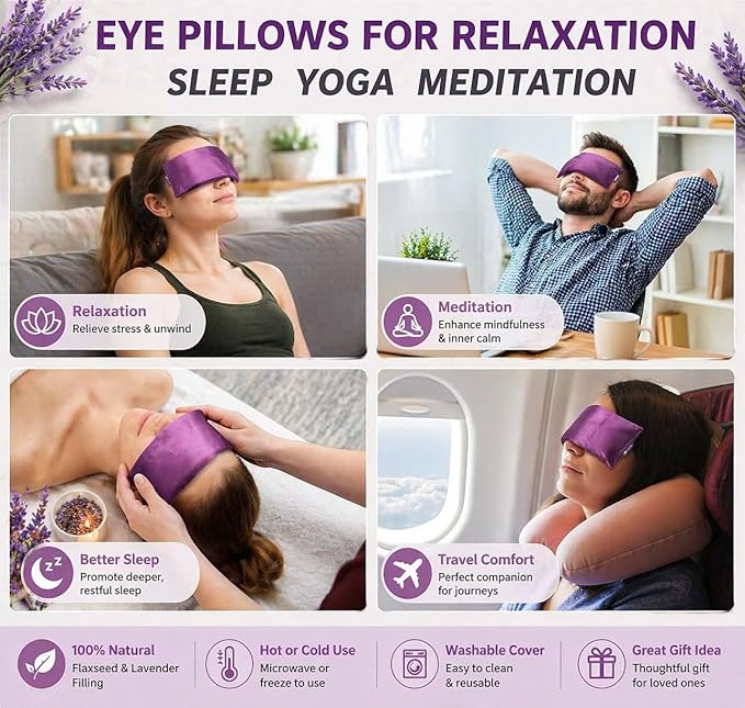 Lavender Eye Pillow for Relaxation & Sleeping – Aromatherapy Eye Pillow - Image 6