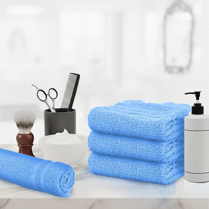 Hand Towels Light Blue Economy Salon Towels - Image 5