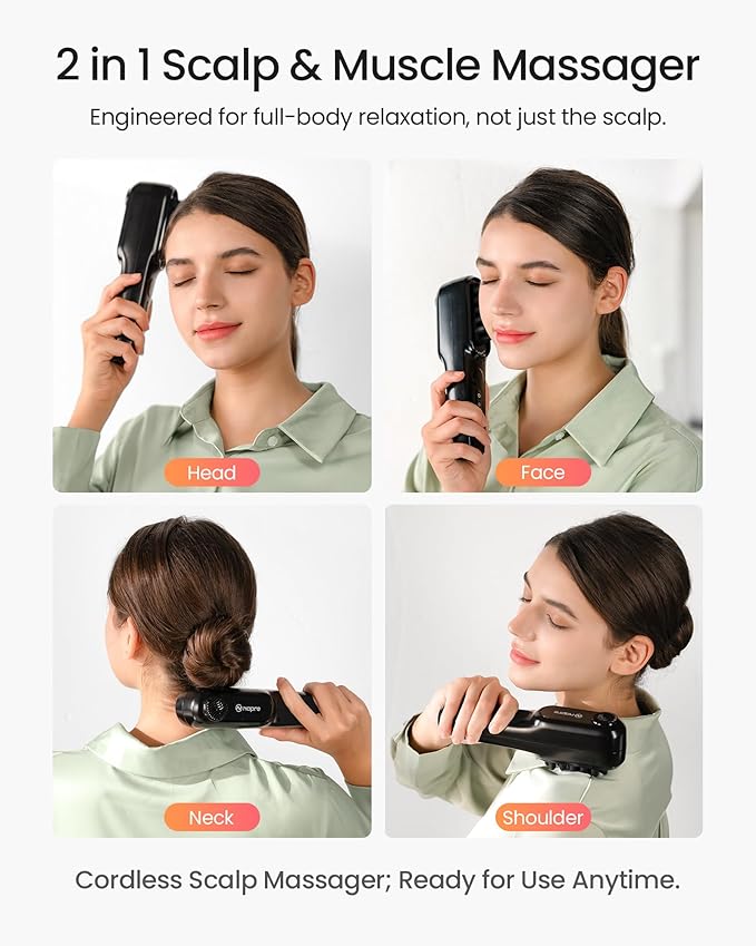 NAPRE Electric Scalp Massager, Head & Hair Massager Scalp Stress Relax - Image 3