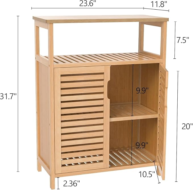 Bamboo Bathroom Storage Cabinet - Image 3