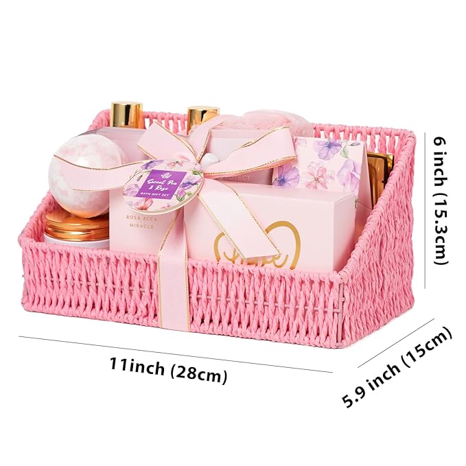 32 Pcs Mother's Day Gift, Rose Bath and Body Gift Basket - Image 7