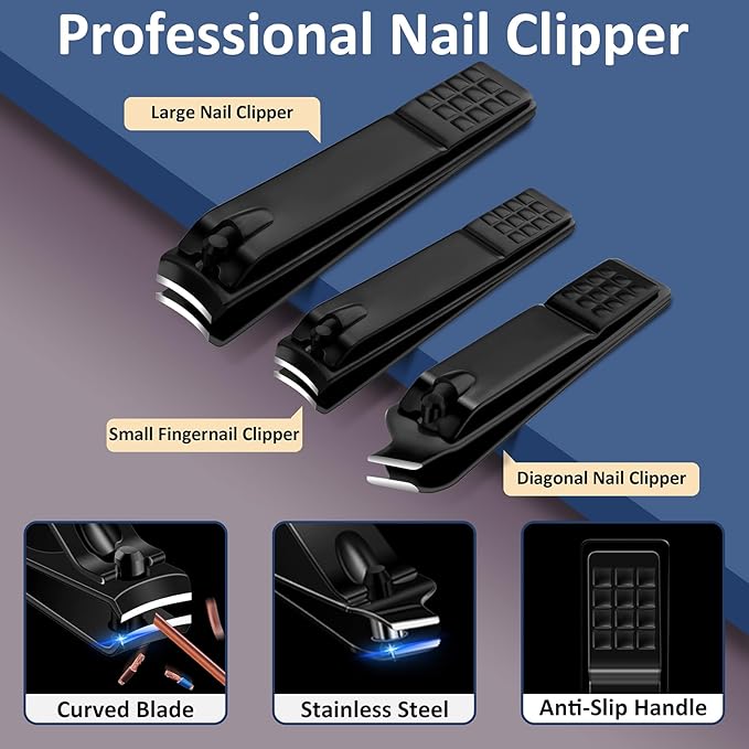 BLESWIN 10 in 1 Manicure Set, Professional Manicure Pedicure Kit - Image 3