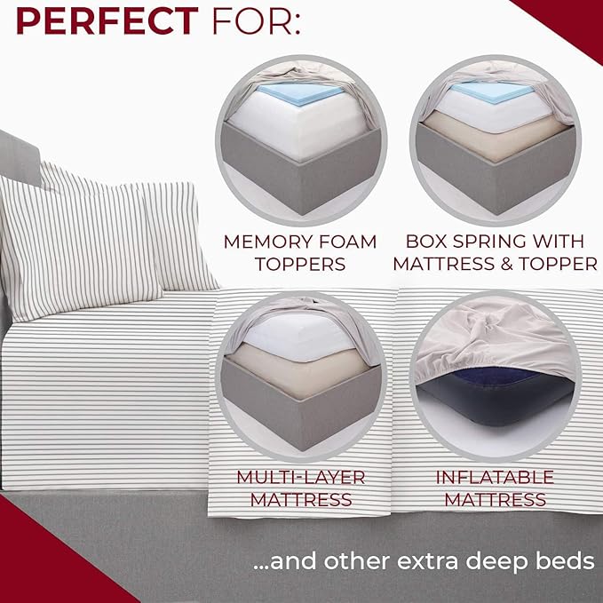 Mellanni Extra Deep Full Sheets - Image 4