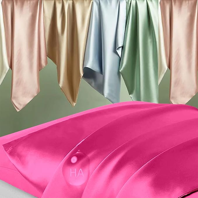 Silk Pillowcase 2 Pack, Natural Mulberry Silk Pillow Case, Anti Acne Silk - Image 2