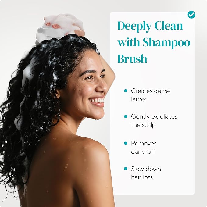 HEETA Scalp Massager Shampoo Brush 2 Pack, Soft Silicone Bristles to Remove - Image 3