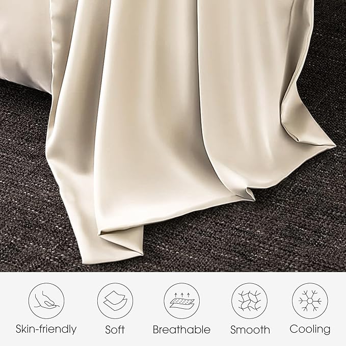 100% Silk Pillow Cases 2 Pack Standard Size Mulberry Silk Pillowcase - Image 3