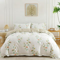 OAITE Duvet Cover Set King Size Floral Pattern Ultra Soft 100% Cotton Duvet by OAITE