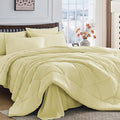 HEVUMYI Cream Yellow Queen Comforter Set by HEVUMYI