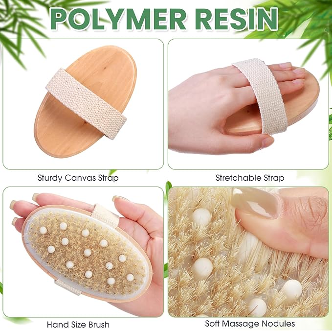 Gejoy 30 Pcs Dry Brushing Body Brush - Image 3