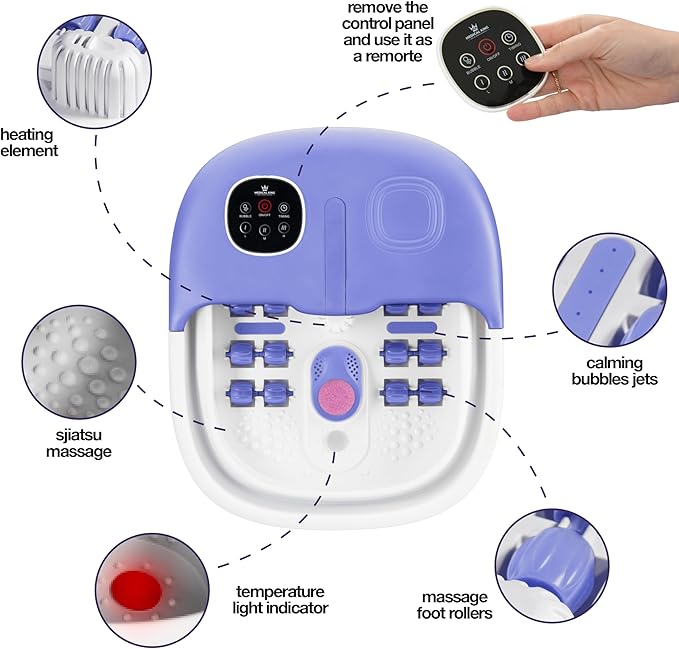 Medical king Foot Spa with Heat and Massage and Jets Includes A Remote Control - Image 2