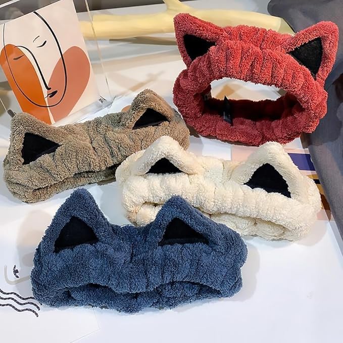 Huachi 2 Packs Cute Cat Spa Headband - Image 5