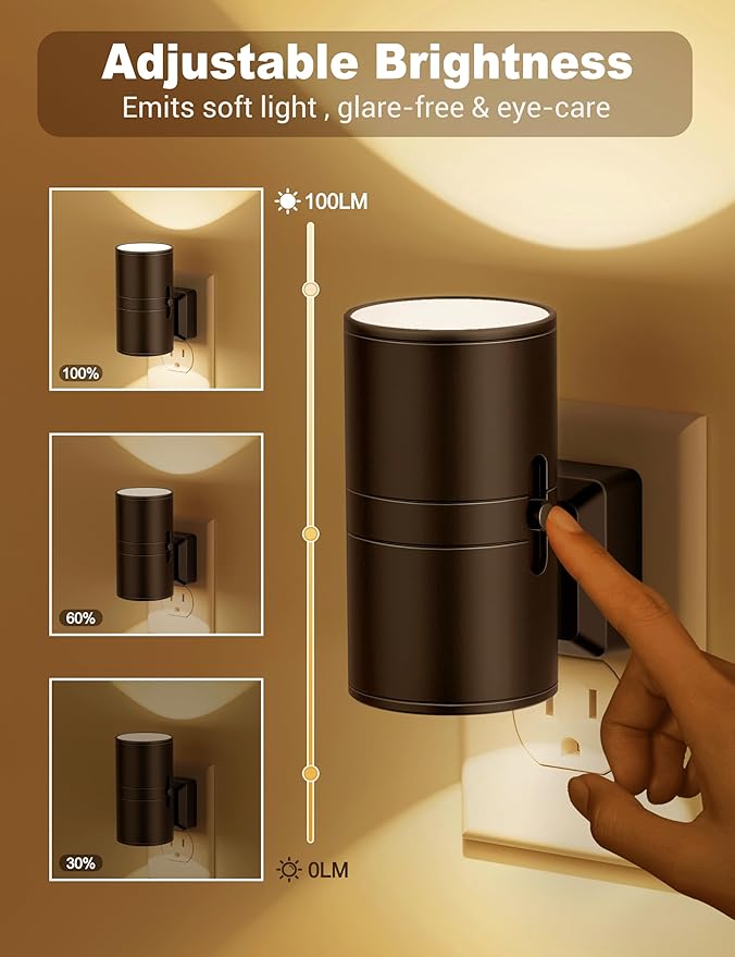 Night Lights Plug into Wall, Dimmable Night Light Plug in, Modern Night Lights - Image 2