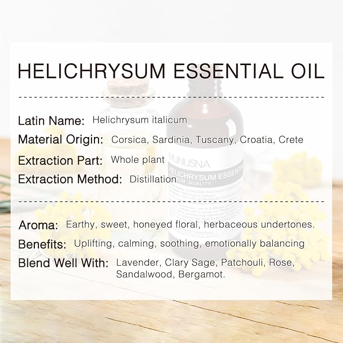 Helichrysum Essential Oil 100ML, 100% Pure Natural Helichrysum Oil Premium - Image 3