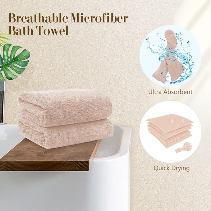 Orighty Microfiber Bath Towels Pack of 2 - Image 5