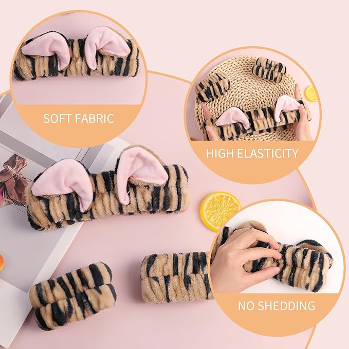 PERFECTSIGHT 2 Pack Cute Animal Headbands - Image 2