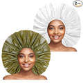 Extra Large Shower Cap 2 PCS Waterproof Shower Caps by CHFONGDIRECT