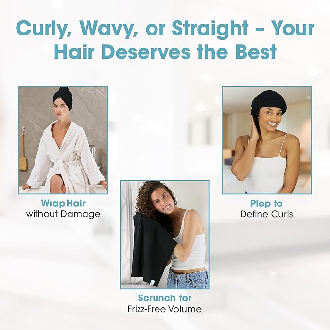Hair RePear The Ultimate Hair Towel – Generous 29" x 45" Cotton Hair Towel - Image 4