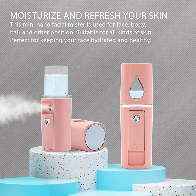 Nano Facial Mister Portable Mini Face Mist Handy Sprayer Automatic Eyelash - Image 2