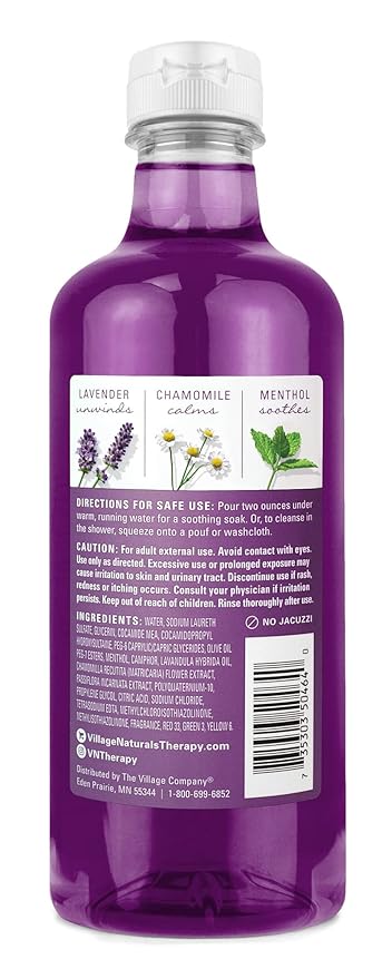 Village Naturals Therapy, Foaming Bath Oil and Body Wash, Nighttime Relief - Image 2