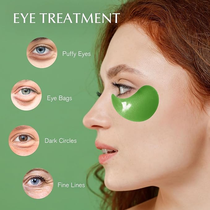 Under Eye Patches for Puffiness Kit: 120 Pcs Green Tea & Caffeine Eye Mask for - Image 5