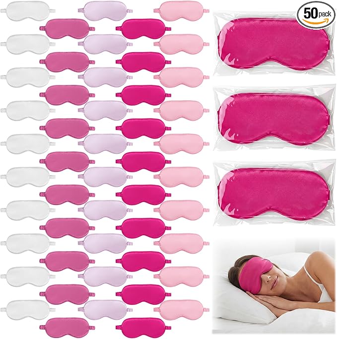 Cutecrop 50 Pcs Silk Sleep Mask Blackout by Cutecrop