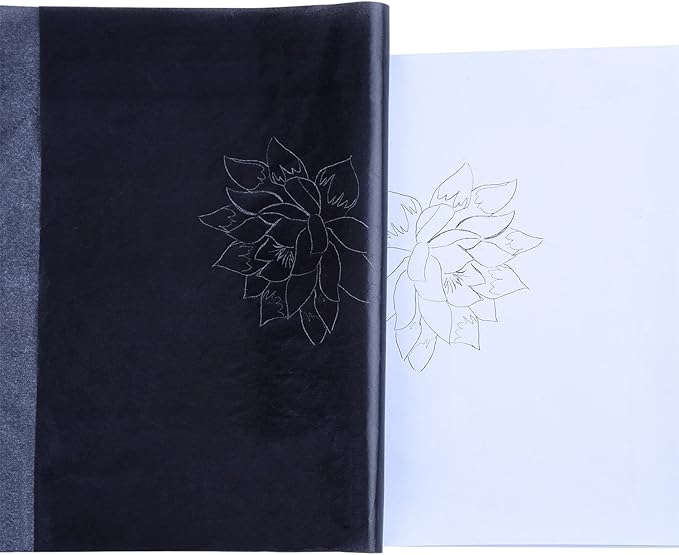 Outus 30 Pack Carbon Papers for Tracing, Graphite Carbon Copy Tracing Paper for Canvas Wood(9 x 13 Inch,Black)