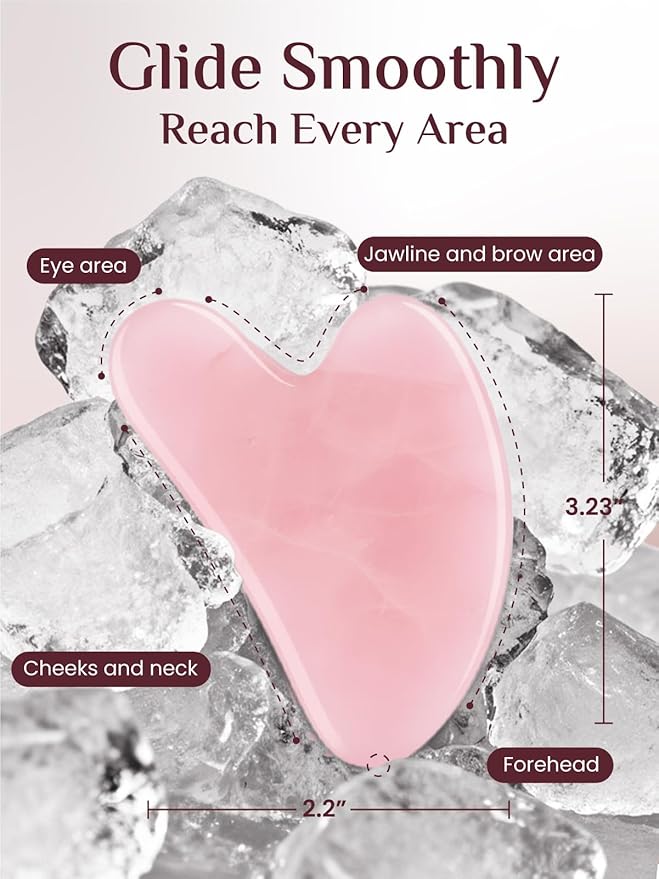 Rena Chris Gua Sha Facial Tools: Rose Quartz Guasha Tool - Image 2