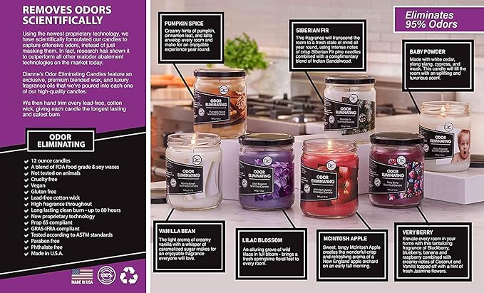 Lavender Odor Eliminating Highly Fragranced Candle - Image 7