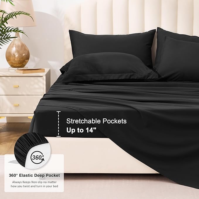 Love's cabin Twin Comforter Set Ash Black, 5 Pieces Twin Bed in a Bag, All - Image 6