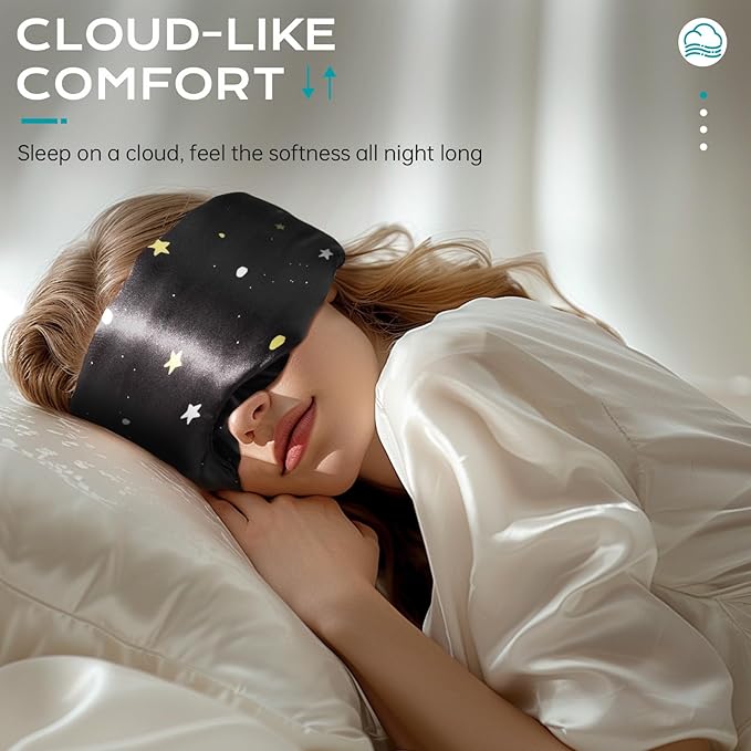 MUSICOZY Silk Sleep Mask for Women Men, Ultra-Soft Mulberry Silk Eye Mask - Image 5