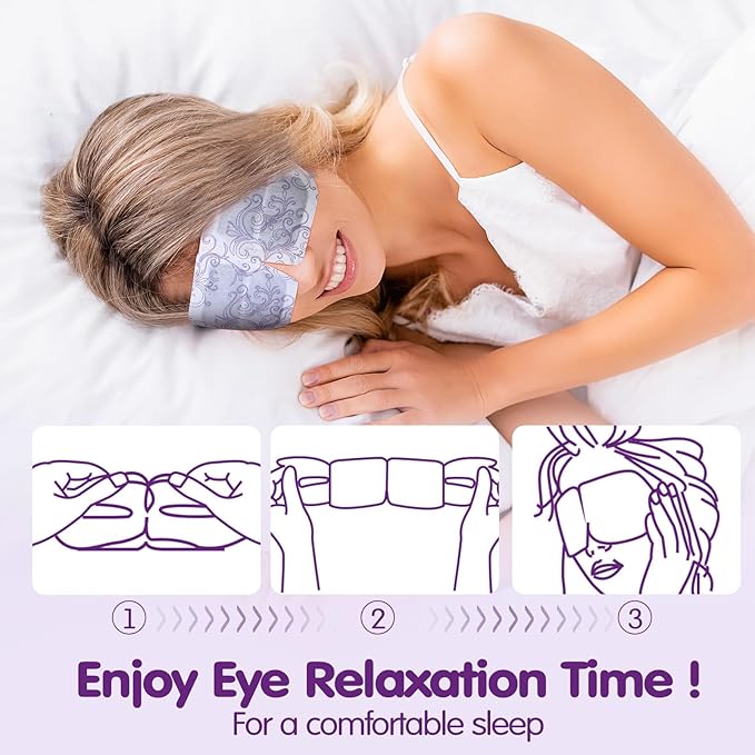 60 Pcs Disposable Steam Eye Mask Bulk - Image 4
