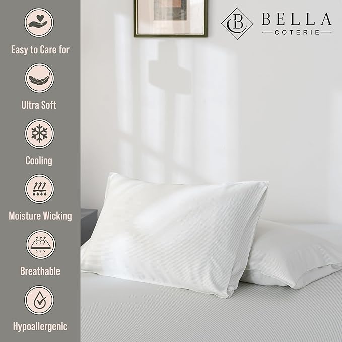 Bella Coterie | Luxury Bamboo Viscose King Size Pillowcase Set | 100% - Image 2
